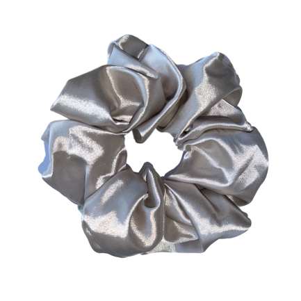Bamba Satín Gris Platinado Hecha a Mano