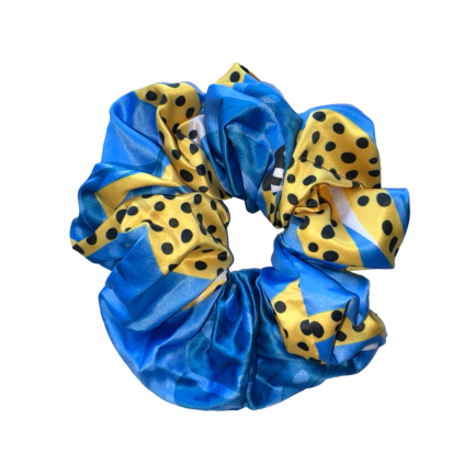 Bamba Satín Selva Azul Hecha a Mano