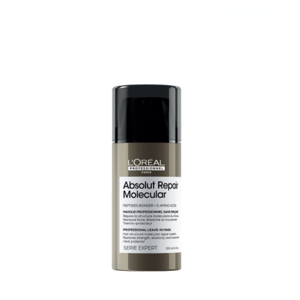 Termo Protector Portable Leave-in-Mask para Reparar el Cabello Dañado ABSOLUT REPAIR MOLECULAR L’Oreal Serie Expert 100ml