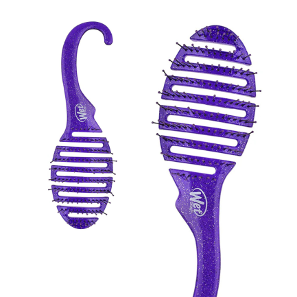 Cepillo Desenredante para la Ducha Wet Shower Detangler Morado - Cerdas Ultra Suaves, Fuertes y Flexibles IntelliFlex