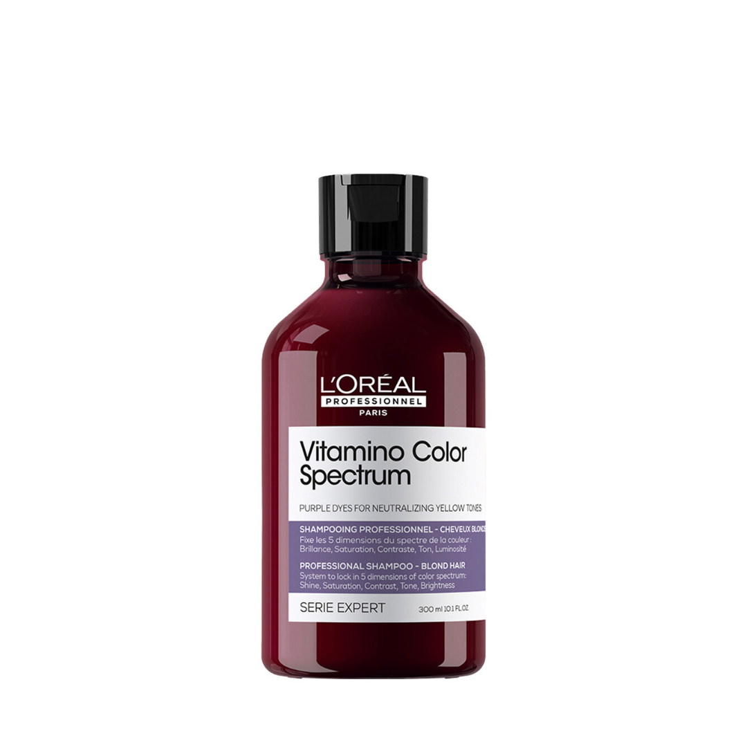 shampoo_morado_oxidación_matizante_spectrum_cuidado color_fija el color_sella el color_vitamino color_john navas_nutrición_fuerza_300ml