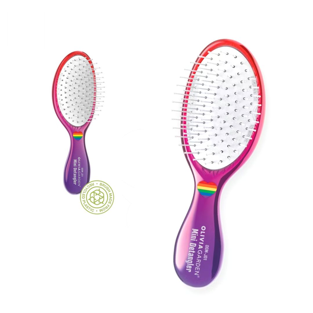 Cepillo Mini Desenredante para Cabello de Fino a Medio Detangler - Olivia Garden (Edición limitada OG PRIDE)